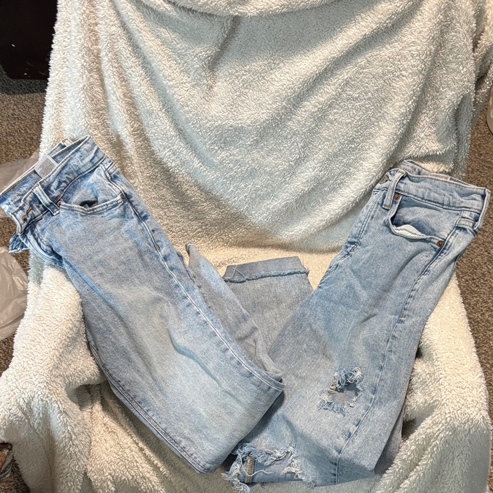 Light Blue Distressed Women Jeans